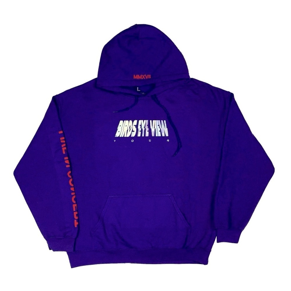 NEW Travis Scott Birds Eye View Tour Hoodie Purple Cactus Jack 2017 Mens Large